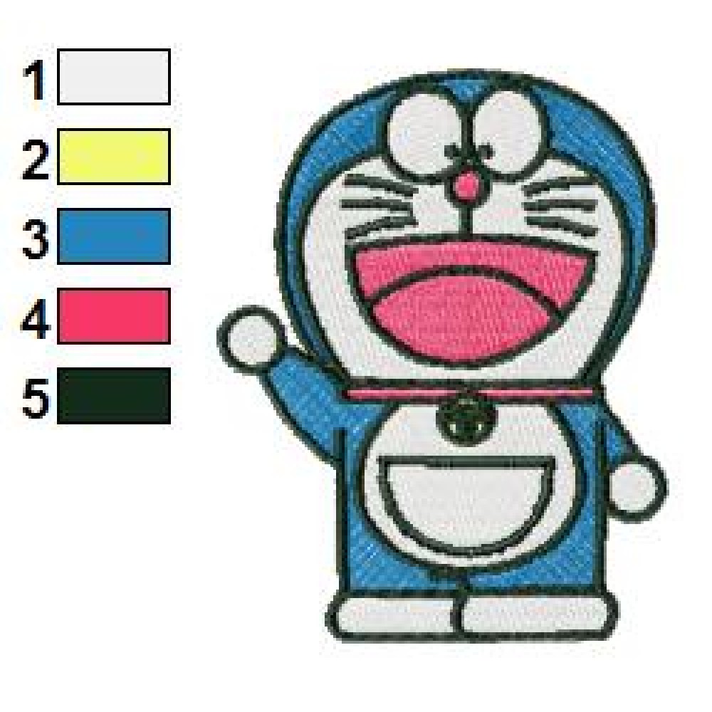  Doraemon  14 Embroidery Design 